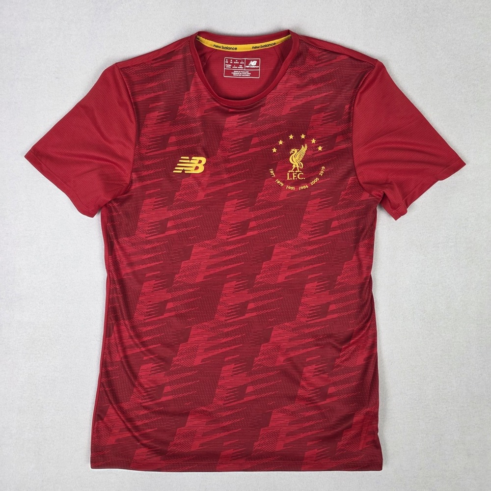 New Balance Liverpool Shirt Mens Medium Red Home Soccer Jersey Top LFC NB Dry